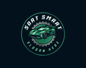 Gear Car Racing logo design