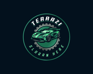 Gear Car Racing logo design