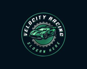 Gear Car Racing logo design