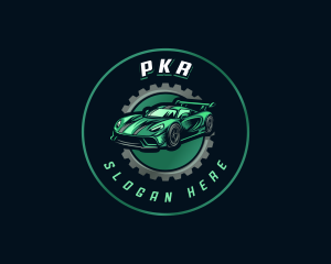 Gear Car Racing logo design