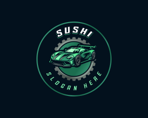 Gear Car Racing logo design