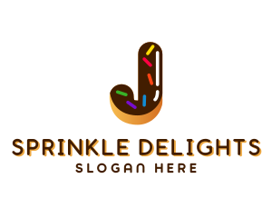 Sprinkle - Sprinkle Donut Letter J logo design