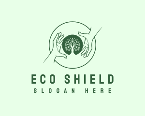 Hand Tree Eco logo design