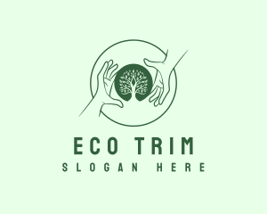 Hand Tree Eco logo design