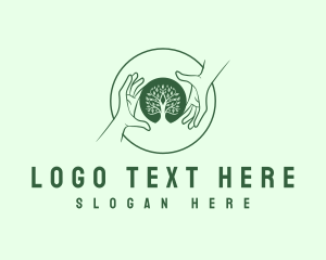 Tree - Hand Tree Eco logo design