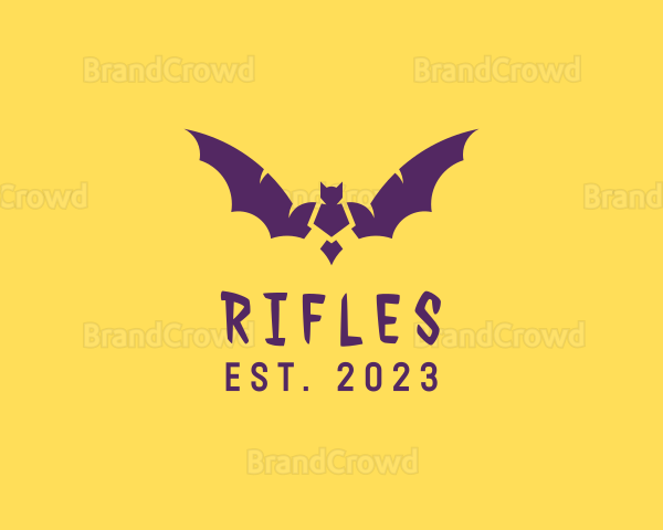 Halloween Bat Wings Logo