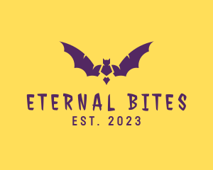 Vampire - Halloween Bat Wings logo design