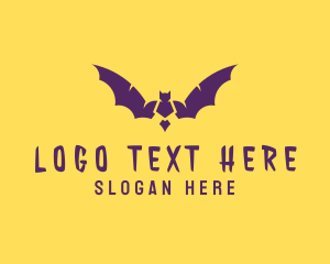 Halloween Bat Wings Logo
