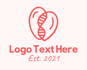 Dna Repair - Heart DNA String logo design