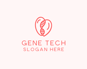 Heart DNA String  logo design