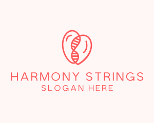 Heart DNA String  logo design