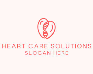 Heart DNA String  logo design