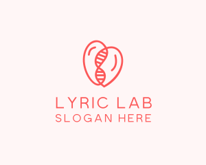 Heart DNA String  logo design