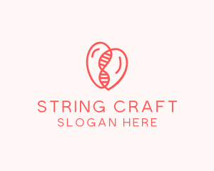 Heart DNA String  logo design