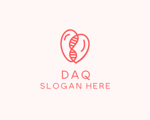 Laboratory - Heart DNA String logo design