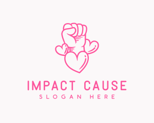 Cause - Heart Fist Organization logo design