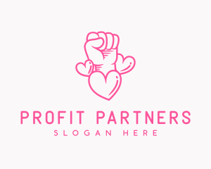 Heart Fist Organization logo design