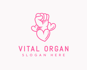 Heart Fist Organization logo design