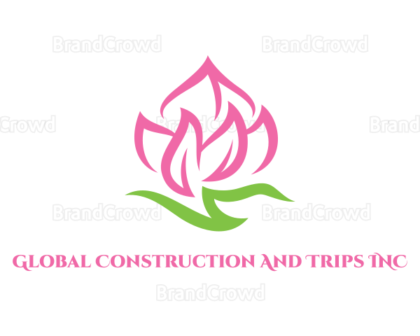 Pink Fire Flower Logo