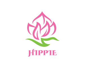 Pink Fire Flower Logo