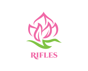 Pink Fire Flower Logo