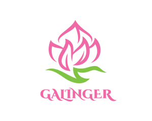 Pink - Pink Fire Flower logo design