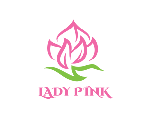 Pink Fire Flower logo design