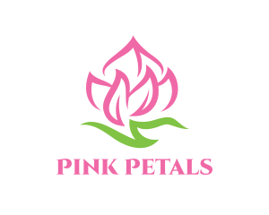 Pink - Pink Fire Flower logo design