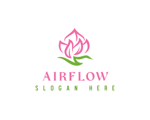 Pink Flower Spa logo design