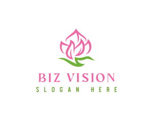 Pink Flower Spa logo design