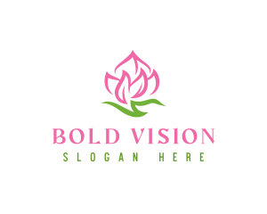 Pink Flower Spa logo design