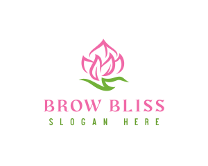 Pink Flower Spa logo design