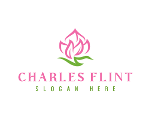 Pink Flower Spa logo design