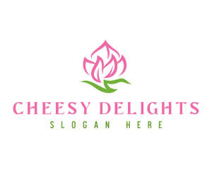 Pink Flower Spa logo design