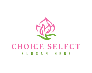 Pink Flower Spa logo design