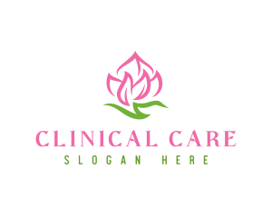 Pink Flower Spa logo design