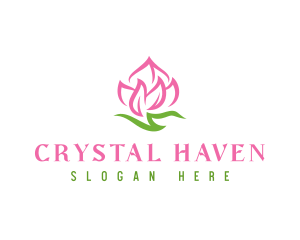 Pink Flower Spa logo design