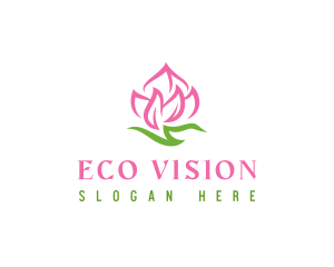 Pink Flower Spa logo design