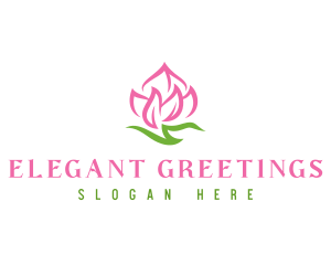 Pink Flower Spa logo design