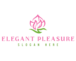 Pink Flower Spa logo design