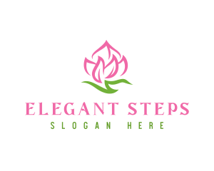 Pink Flower Spa logo design