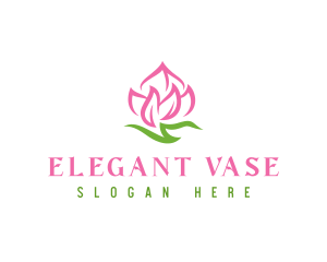 Pink Flower Spa logo design