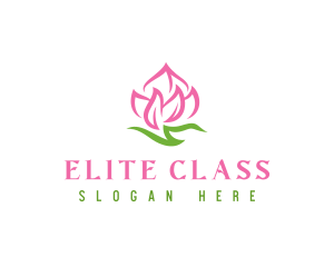 Pink Flower Spa logo design