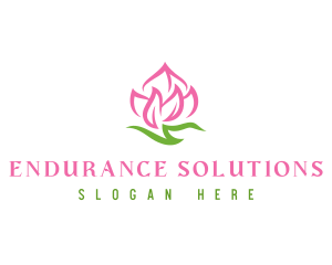 Pink Flower Spa logo design