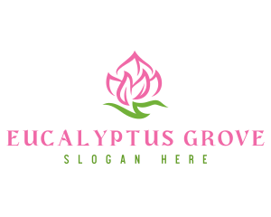 Pink Flower Spa logo design