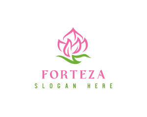 Pink Flower Spa logo design