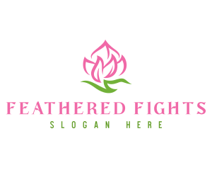 Pink Flower Spa logo design