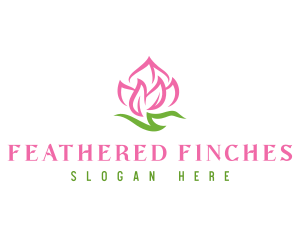 Pink Flower Spa logo design