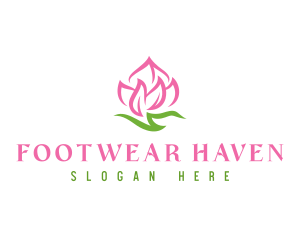 Pink Flower Spa logo design