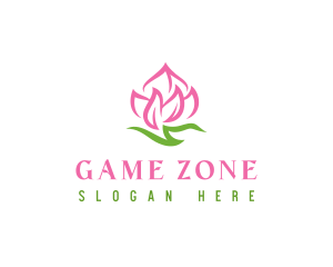 Pink Flower Spa logo design